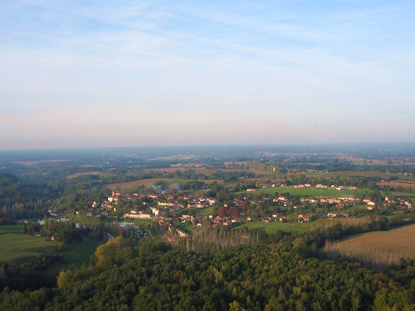 Vue aerienne de Castelnau d'Auzan