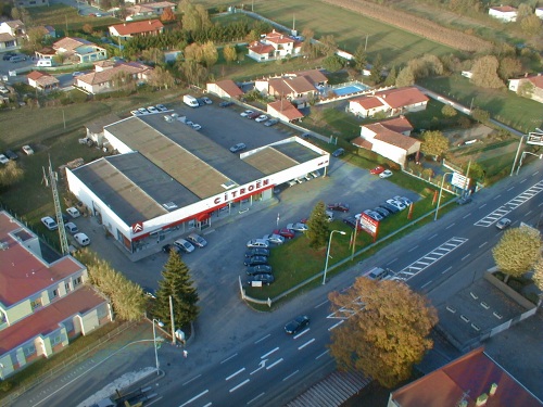 vue aerienne de la concession Citroën de Saint-Gaudens
